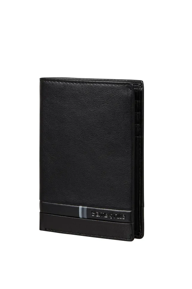 samsonite-flagged-slg-portefeuille-homme-noir-12-6-cm-porte-cartes-fin-avec-prot image 1
