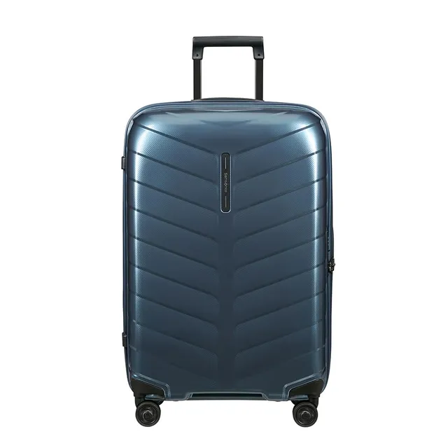 samsonite-attrix-spinner-m-69-cm-valise-moyenne-rigide-73-l-en-roxkin-bleu-acier image 1