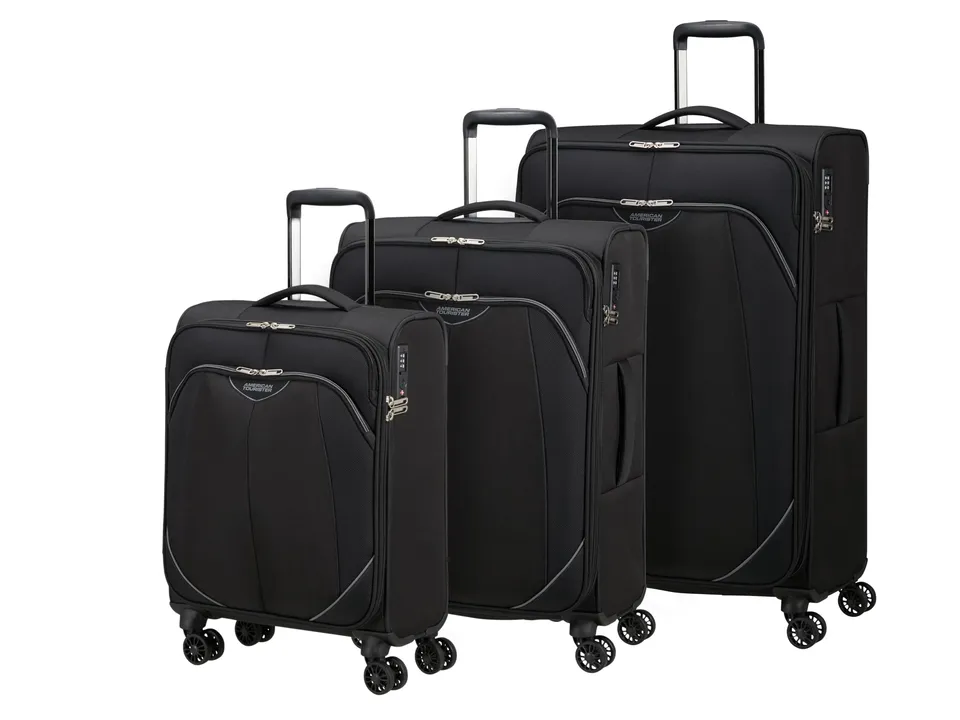 american-tourister-poproll-set-de-3-valises-souples-s-m-l-trolleys-l-gers-extens image 1