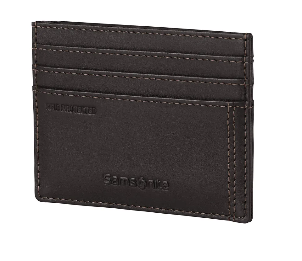 samsonite-attack-2-slg-porte-cartes-10-cm-cuir-de-vachette-pleine-fleur-marron-e image 1