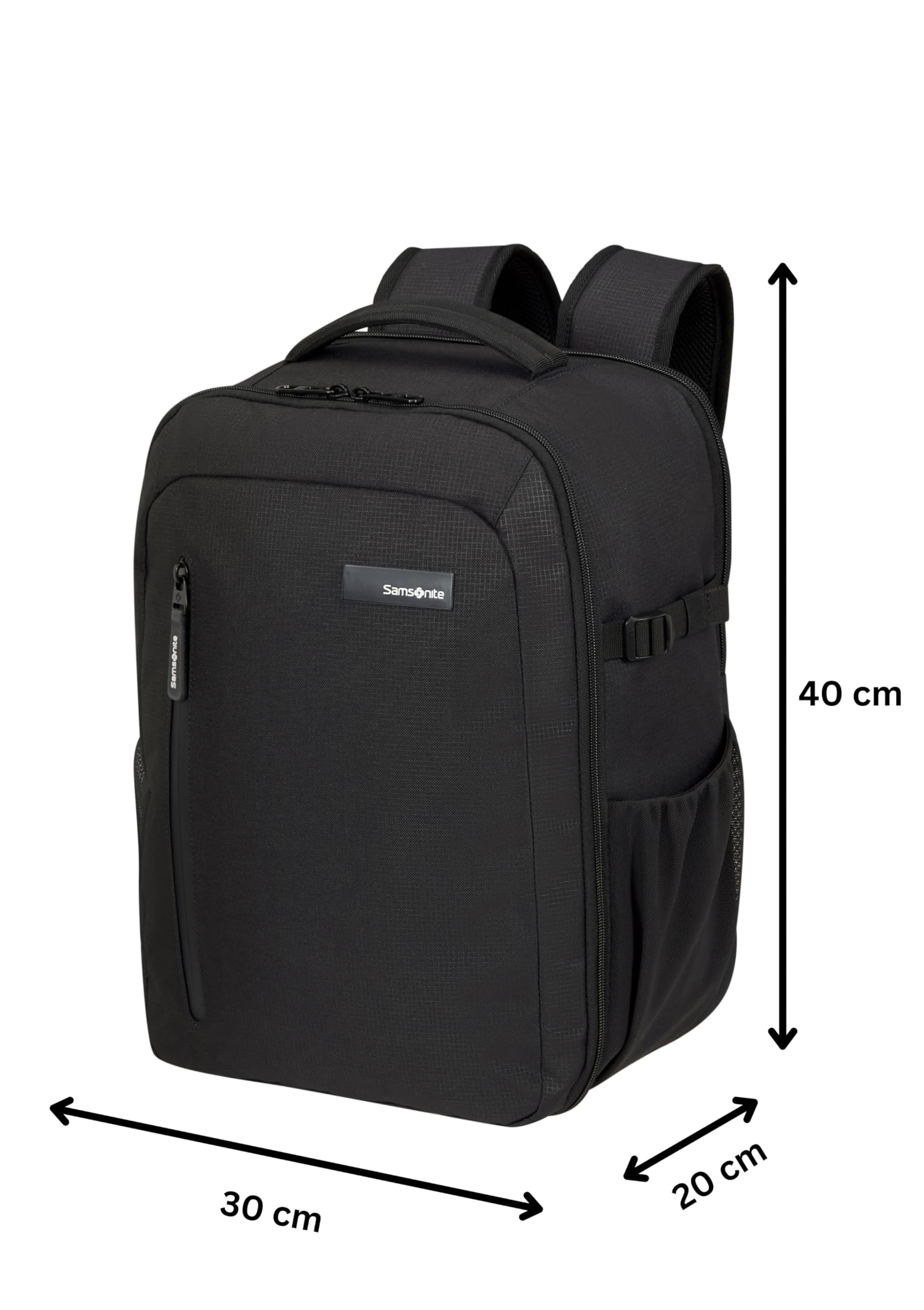 samsonite-roader-sac-dos-cabine-40x30x20-cm-26-l-deep-black-compatible-ryanair-w image 5