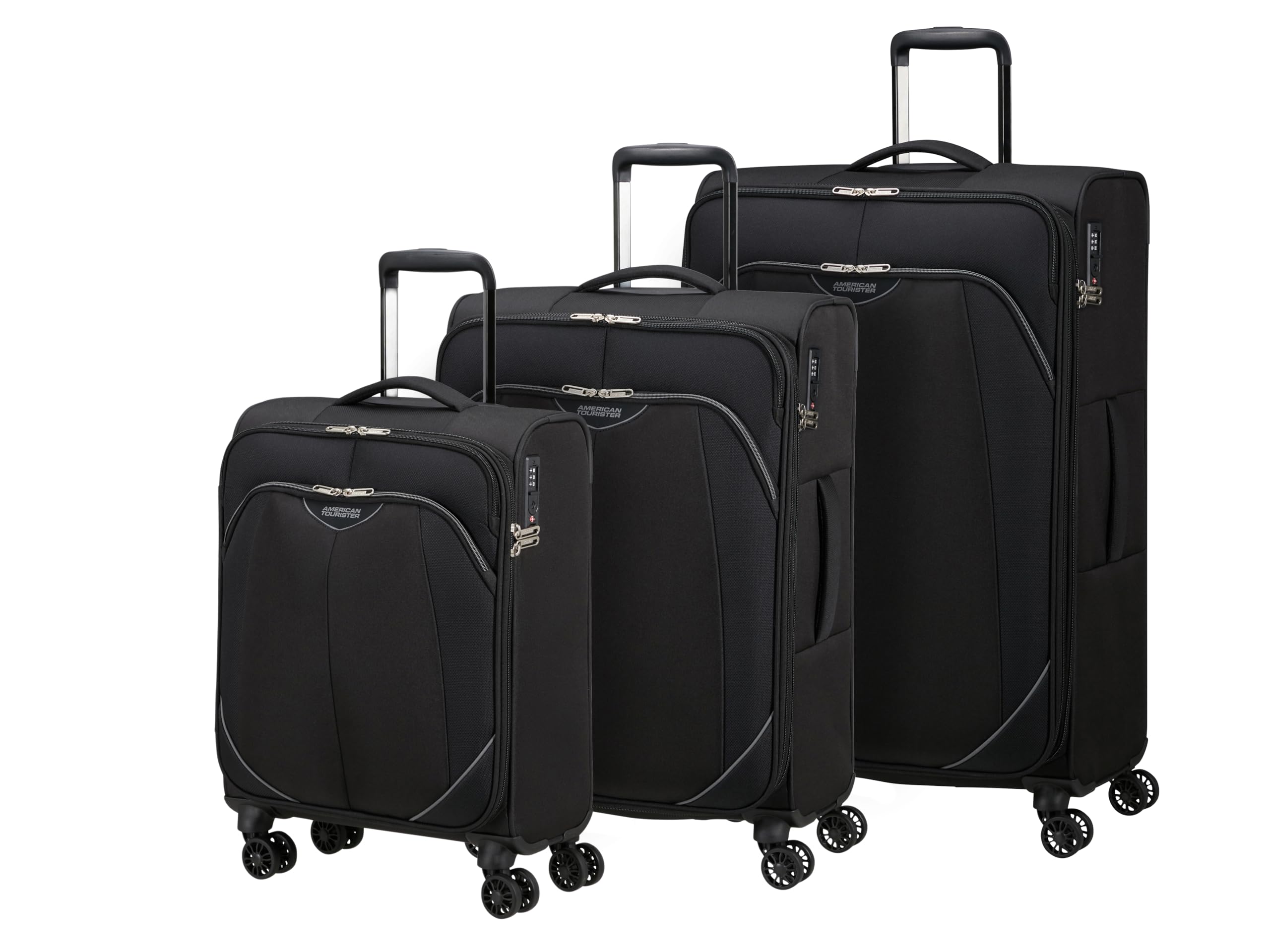 american-tourister-poproll-set-de-3-valises-souples-s-m-l-trolleys-l-gers-extens image 1