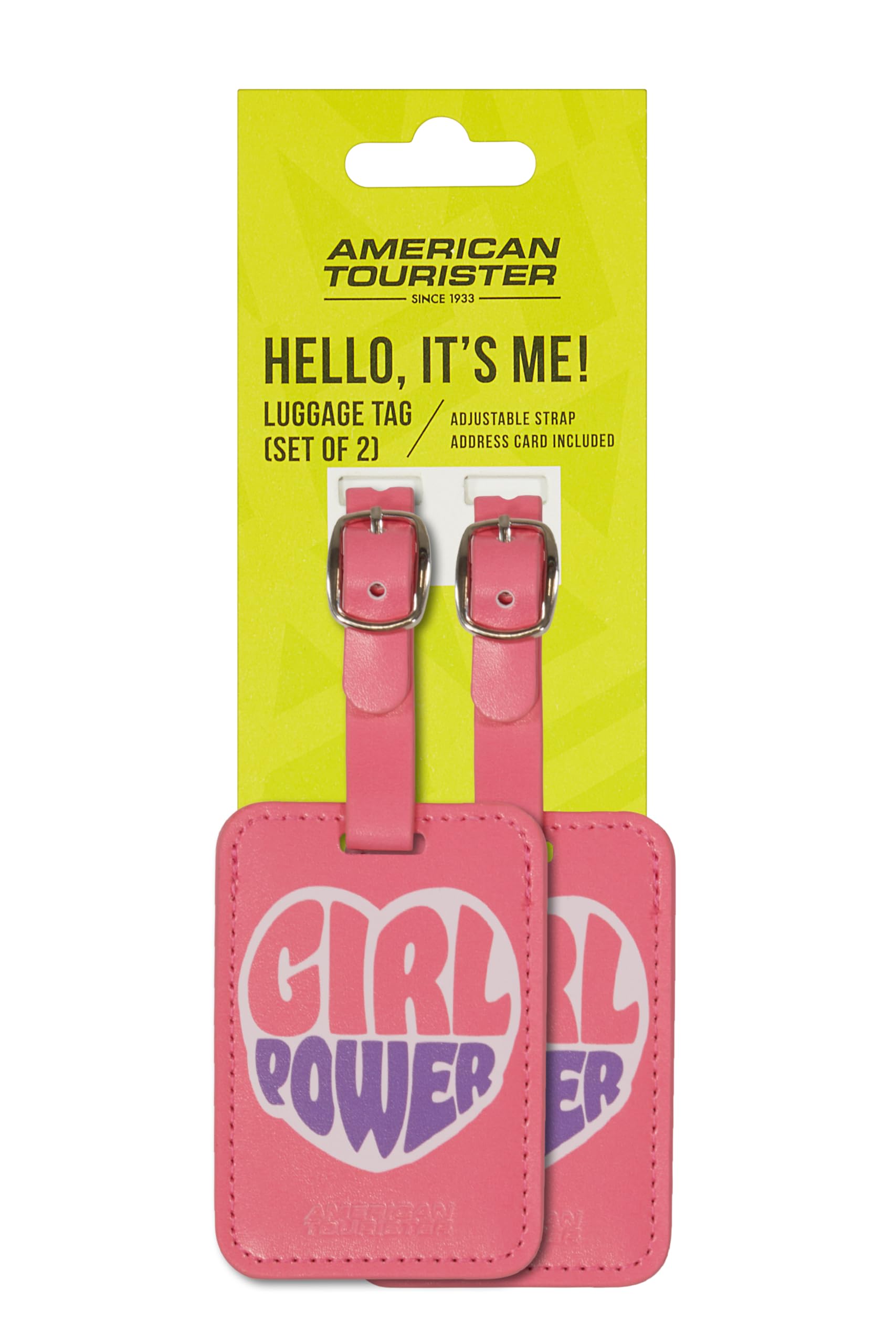 american-tourister-tiquettes-bagages-lot-de-2-girl-power-sangle-ajustable-carte- image 3