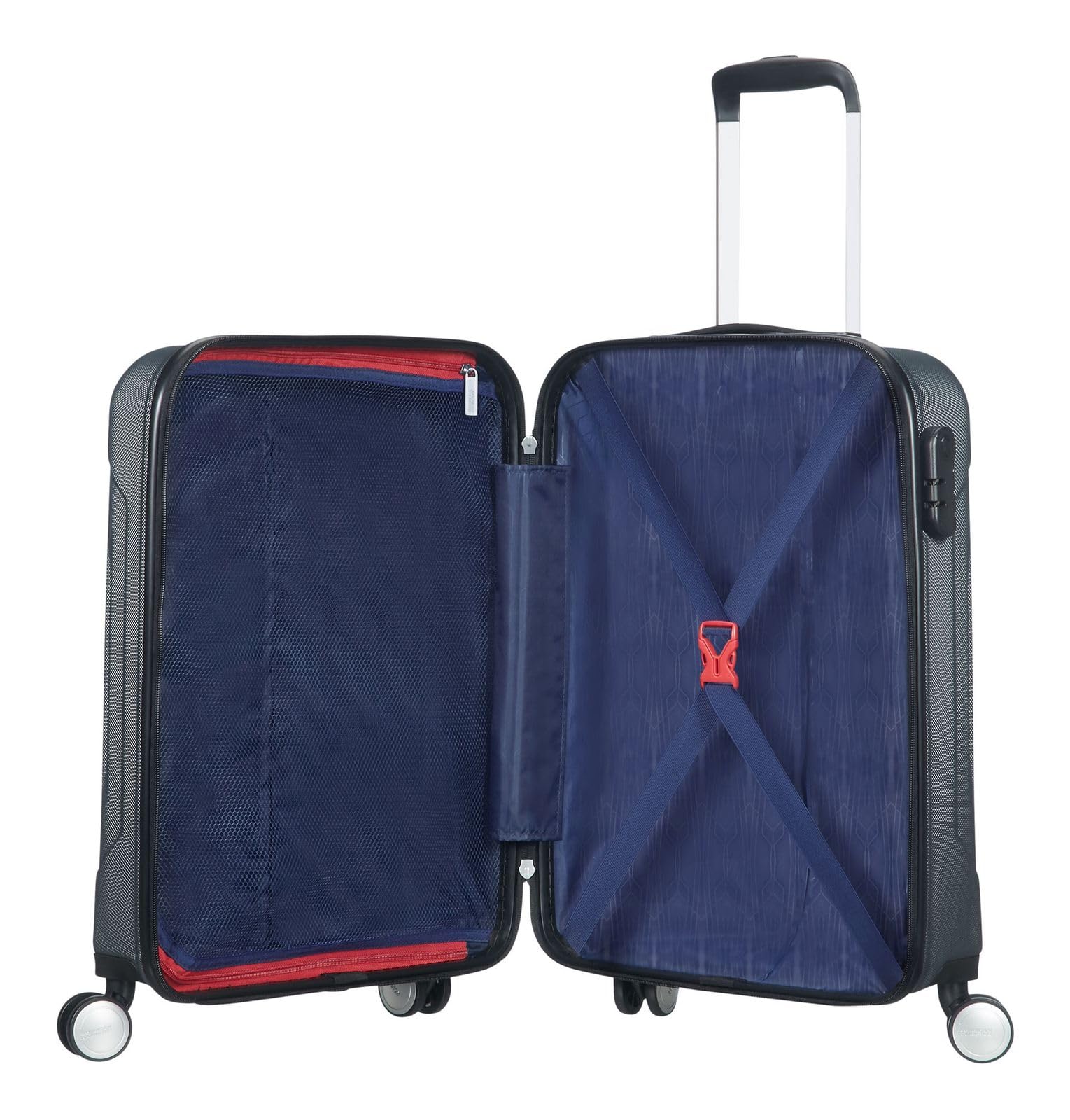 american-tourister-tracklite-valise-cabine-souple-55-cm-2-roulettes-34-l-gris-ar image 2