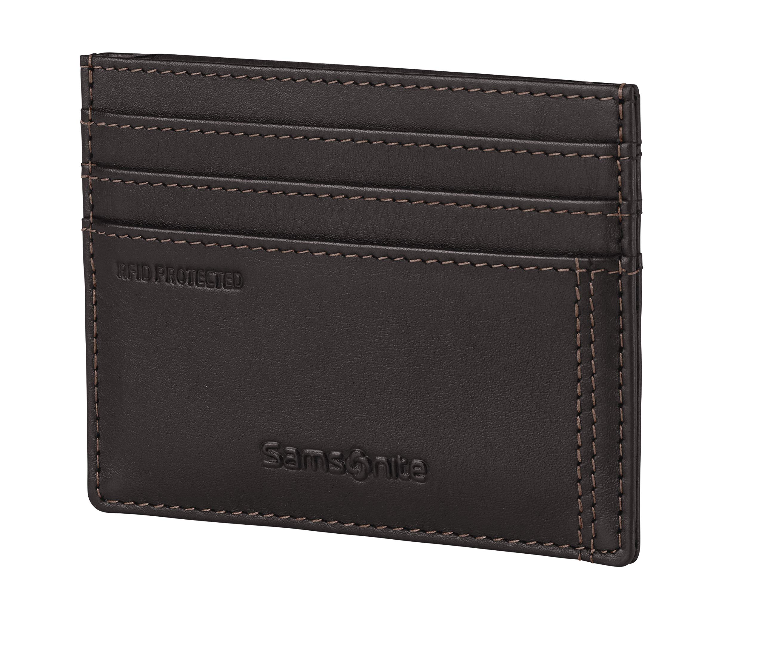 samsonite-attack-2-slg-porte-cartes-10-cm-cuir-de-vachette-pleine-fleur-marron-e image 1