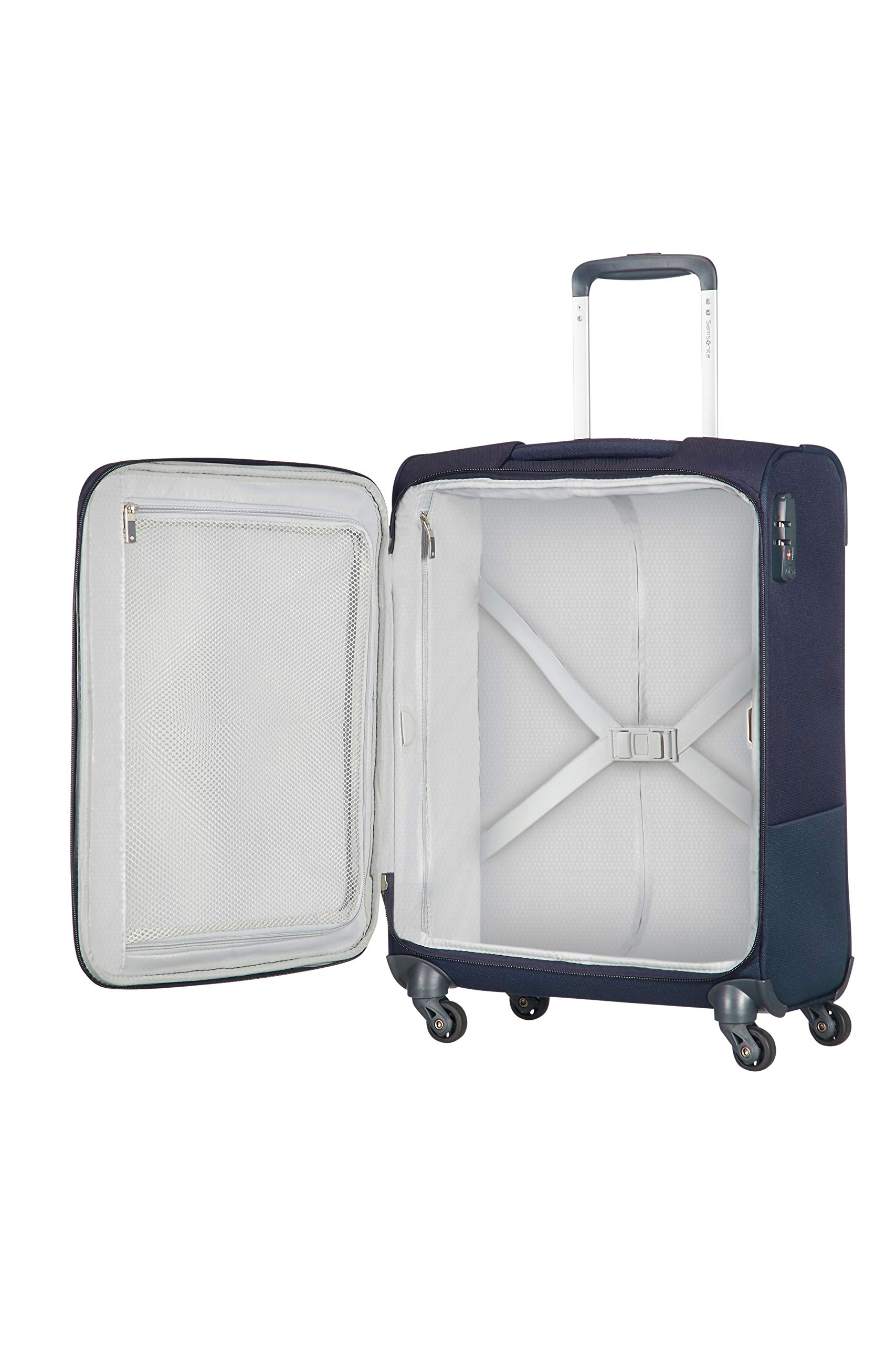 samsonite-base-boost-valise-cabine-souple-55-cm-spinner-39-l-navy-blue-compatibl image 2