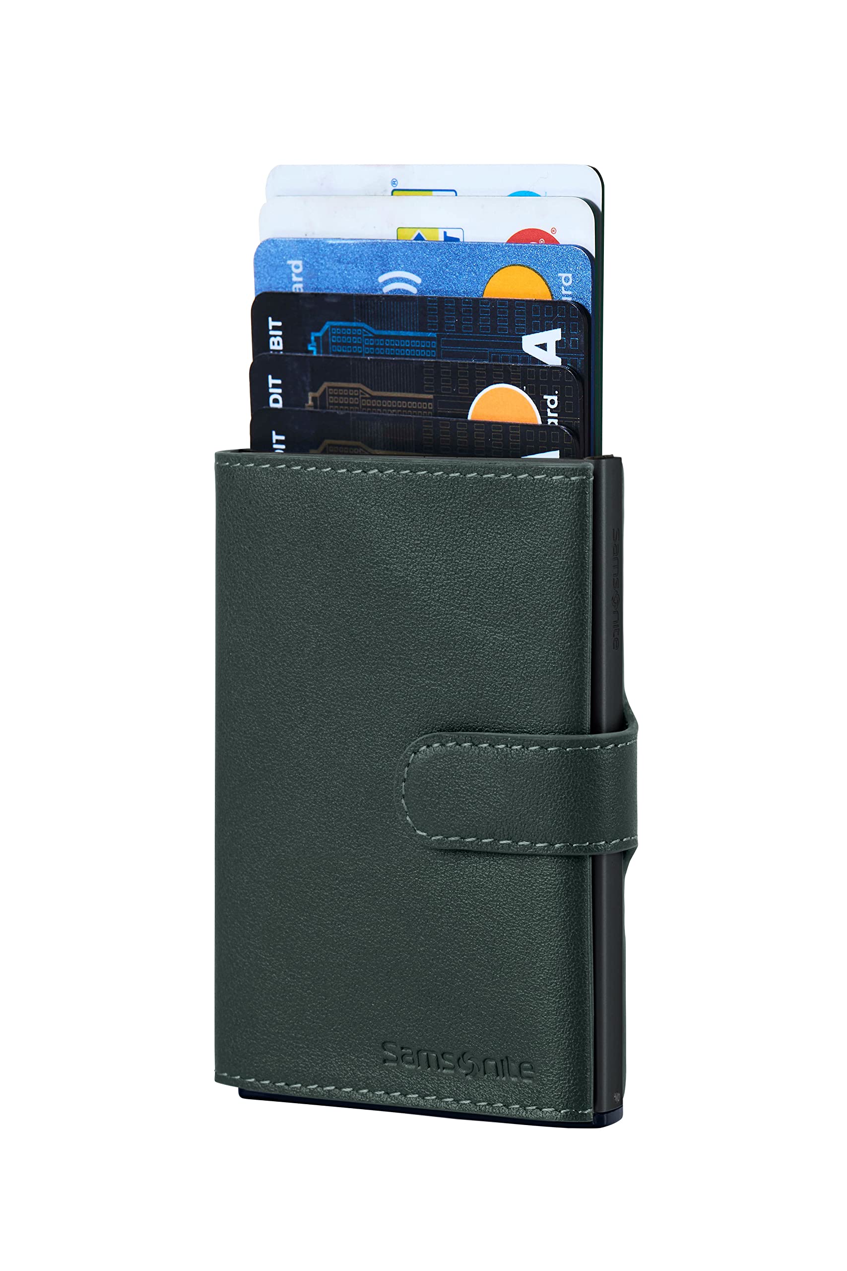 samsonite-alu-fit-slg-portefeuille-coulissant-anti-rfid-10-2-cm-8-cartes-vert-iv image 4